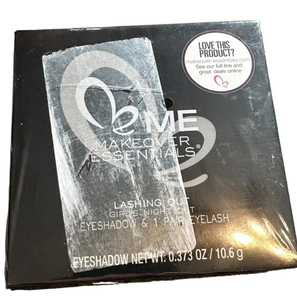 NEW Makeover Essentials Lashing Out Eyeshadow Eyelash Girls Night Out Tin Case - Picture 2 of 4